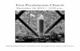 First Presbyterian Church · A Congregation of the Presbyterian Church (U.S.A.) *Please stand, in body or in spirit. Text printed in bold italics to be read in unison. ... Javon Goskowicz,