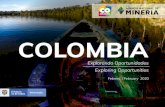 COLOMBIAmineriaencolombia.anm.gov.co/.../Cartilla_minera_2020.pdfexploración minera; solo el 3,1% de su superficie se encuentra dedicada a la minería (1,35% en exploración, 0,35%