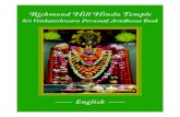Richmond Hill Hindu Temple€¦ · Richmond Hill Hindu Temple Sri Vénkatéshwara Perumaļ Aradhana Book English ... prajn˜am. pararthasulabham. paramam. prasu¯te