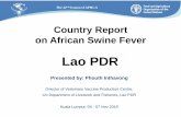 Country Report on African Swine Fever•Background information –current livestock development (especially pig production) •Current / update information on African Swine Fever •Challenges