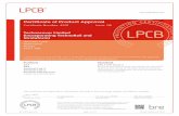 Certificate of Product Approval Tec… · PCB i sp art of BRE G lb L t d., G ron, W tf WD25 9XX. T: +44 (0)333 321 8811 F: +44 (0)1923 664603 E: Enquiries@breglobal.com Hinged Security