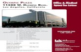 O plaza Office & Medical 11500 W. Olympic B Space for Leasereapps.lee-re.com › filecabinet › Property › 025449 › 11500... · Sherman Oaks, CA 91403 P: 818-986-9800 F: 818-783-9260