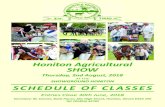 Honiton Agricultural SHOW · 2018-05-29 · Honiton Agricultural SHOW Thursday, 2nd August, 2018 AT THE SHOWGROUND HONITON SCHEDULE OF CLASSES Entries Close 30th June, 2018 Secretary: