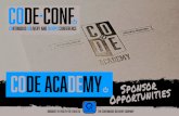 CODE ACADEMY€¦ · career opportunities at your company. CoDe Academy provides an unparalleled connection between the most qualified candidates and the most innovative companies.