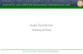 Audio Transformerkamran/EE3202/lab1/F2_Lab... · 2019-08-30 · ELECTRICAL AND COMPUTER ENGINEERING FUNDAMENTALS LABS Real Audio Transformer – Step Down 11.5:1 • Again taking
