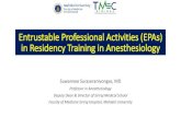 Entrustable Professional Activities (EPAs) in residency ... · undergoing general anesthesia Title of the EPA Perioperative care including complication management for patients undergoing