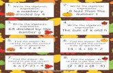 PowerPoint Presentation€¦ · Thanksgiving Algebra Scoot Cards. Answer Key. Title: PowerPoint Presentation Author: Cathy Henry Created Date: 10/19/2018 8:41:22 AM ...