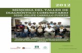 MEMORIA DEL TALLER DE DIAGNÓSTICO COMUNITARIO · La memoria del Taller, se terminó de capturar en formato electrónico en la localidad de Lerma, Campeche, Campeche, el día 23 de