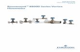 Rosemount 8800D Series Vortex Flowmeter · Rosemount 8800D reference manual for any restrictions associated with a safe installation. Before connecting a handheld communicator in