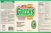 MET-Rx Super Greens Power Many athletes focus …...carbohydrates, making these nutrients available for your body’s energy needs, so you can get the most from your workouts.* MET-Rx®