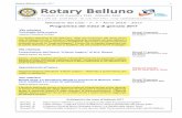 gennaio 2017 Rotary Belluno gennaio... · 2018-09-28 · otar ell uno gennaio 2017 1 Programma del mese di gennaio 2017 Fondato il 23 novembre 1949 - Distretto 2060 Redazione: Via