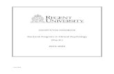 Doctoral Program in Clinical Psychology (Psy.D.) 2019-2020 · This handbook summarizes the policies regarding the dissertation requirement in effect for the Doctoral Program in Clinical