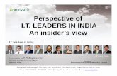Perspective of I T LEADERS IN INDIAI.T. LEADERS IN INDIA ... › ... › spin › Montreal-SPIN-Talk-v3.pdf · OnDemand ERP (ERP on SaaS), Ramco Business Information Management Suite,