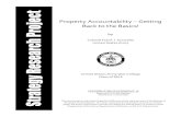 Property Accountability Getting Back to the Basics!Property Accountability – Getting Back to the Basics! by Colonel Frank J. Gonzales United States Army United States Army War College