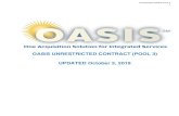 OASIS UNRESTRICTED CONTRACT (POOL 3) UPDATED October 3… · Unrestricted OASIS Pool 3 1 . OASIS UNRESTRICTED CONTRACT (POOL 3) UPDATED October 3, 2019 . Unrestricted OASIS Pool 3