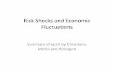 Risk Shocks and Economic Fluctuationslchrist/... · Outline • Simple summary of standard New Keynesian DSGE ... Accelerator and Debt Deflation Effects • Net worth, averaged across