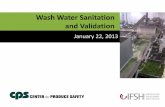 Wash Water Sanitation and Validation January 22, …...and Validation Practical Approaches to Validating Efficacy of Wash Water Management Systems Presented by: Drew McDonald Danaco