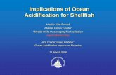 Implications of Ocean Acidification for Shellfish › sites › default › ... · 11 March 2016 . OA and Calcifying Organisms • OA may decrease ... • Calcifiers provide income