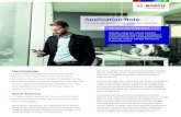 Application Note - Bosch Security and Safety Systems North ... · Bosch Security Systems assumes no responsibility for inaccuracies or omissions and specifically disclaims any liabilities,
