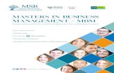MASTERS IN BUSINESS MANAGEMENT - MBM€¦ · BIG DATA AND BUSINESS ANALYTICS MARKETING This track, combing theory and practice, aims to: • Prepare students for professional responsibilities