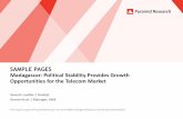 SAMPLE PAGES Madagascar: Political Stability Provides ... · Madagascar telecom market size and growth prospects in a regional context, 2014 Country indicators Regulatory structure
