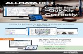 Complete Repairs Quickly - ALLDATA€¦ · Technical Service Bulletins (TSBs) Verified Vehicle Repairs Search the Community database Difficult Repair Support Post questions to the