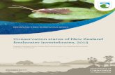 NEW ZEALAND THREAT CLASSIFICATION SERIES 8 · The conservation status of freshwater invertebrates was assessed using the New Zealand Threat Classification System (NZTCS) criteria