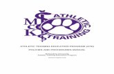 ATHLETIC TRAINING EDUCATION PROGRAM (ATE) POLICIES … · Professional, or entry-level Athletic Training education, uses a competency-based approach in both the classroom and clinical