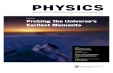 COVER STORY Probing the Universe’s Earliest Moments · COVER STORY Probing the Universe’s Earliest Moments FOCUS Early History of the Physics Department FEATURED Quantum Optics