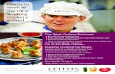 Learn to cook at the UK’s leading cookery school...Learn to cook at the UK’s leading cookery school info@leiths.com 020 8749 6400 One Week Cookery Bootcamp • Key skills for the