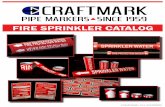 CRAFTMARKcustom duramark™ pipe markers craftmark pipe markers•since 1959 fire sprinkler catalog ©craftmark • u.s.a. 2013 edition