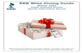 BBB Wise Giving Guide · BBB Wise Giving Guide Winter 2009 Better Business Bureau Charity Information Service BBB Serving Eastern Missouri and Southern Illinois 15 Sunnen Drive, Suite
