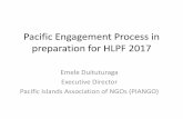 Pacific Engagement Process in preparation for HLPF 2017action4sd.org/wp-content/uploads/2017/08/PIANGO... · 5. Gender Equality Gender Equality We embrace good governance, the full