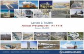 Larsen & Toubro Analyst Presentation H1 FY16investors.larsentoubro.com/upload/AnalystPres... · Analyst Presentation –H1 FY16 October 30, 2015. Disclaimer This presentation contains