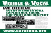The Saratoga County Chamber of Commerce WE BELIEVE96bda424cfcc34d9dd1a-0a7f10f87519dba22d2dbc6233a731e5.r41.… · 2015-02-25 · Visible & Vocal2014 - ISSUE 8 The Saratoga County