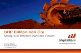 BHP Billiton Iron Ore/media/bhp/documents/...Oct 15, 2013  · Expansions to low cost seaborne supply will flatten the cost curve Cost curve for iron ore fines (US$/t, nominal, CIF