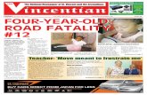 internet speed FOUR-YEAR-OLD: ROAD FATALITY #12thevincentian.com › clients › thevincentian › Vincentian... · 2015/04/24  · (marijuana/ganja) tree. Monday 20th April, 2015