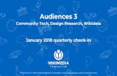 Audiences 3 - Wikimedia...testers for getting feedback. Based on feedback, expand application to work with Commons and Wikidata in addition to Wikipedias. Eventually, rollout to a