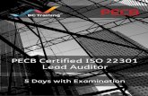 PECB Certified ISO 22301 Lead Auditor - BC Training · PECB Certified ISO 22301 Lead Auditor Day One Introduction to Business Continuity Management System (BCMS) concepts as required