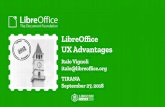 LibreOffice UX Advantages · The LibreOffice suite comprises programs for word processing, the creation and editing of spreadsheets, lidesho , diagrams and drawings, working with