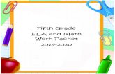 Fifth Grade ELA and Math Work Packet 2019-2020...Name Practice • Grade 5 • Unit 4 • Week 1 Comprehension: Point of View and Fluency A. Reread the passage and answer the questions.