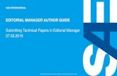 EDITORIAL MANAGER AUTHOR GUIDE - SAE International › binaries › content › assets › cm › ...Editorial Manager is now compiling the documents and building your PDF manuscript