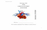 THE CIRCULATORY SYSTEM · In humans, the circulatory system performs this transport function. By the end of this lesson, you should be able to: -List six ways in which the circulatory