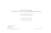 IT-Controlling: Kosten- und Leistungsrechnung · PDF file 2010-09-09 · Kosten- und Leistungsrechnung Gauderon Frédéric cand. MA in Information Systems Universität Fribourg, Schweiz
