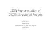 JSON Representation of DICOM Structured Reportsdicom.nema.org/Dicom/News/September2019/docs/sups/sup219... · 2019-09-18 · DICOMweb JSON encoding but with PS3.6 keywords rather