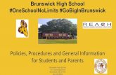 Brunswick High School - FCPS...LOCKERS Lockers are signed out at lunch during the first 2 weeks of school. Do not keep items of value in lockers Only use your assigned locker and don’t