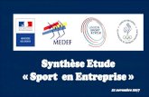 Synthèse Etude « Sport en Entreprise › provencealpes › ... · PDF file 2017-12-06 · des recommandations pour faire progresser la pratique du sport en entreprise ! 4 L’enuête