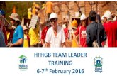 HFHGB TEAM LEADER TRAINING th February 2016 · • The culture game –The cultural iceberg • Cultural sensitivities The rule of thumb is always: • Ask if you don’t know •