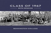 CLASS OF 1967 - Bennington College...6 CLASS OF 1967 50TH REUNION 7 Danice Bordett 39 North Fullerton Avenue Montclair, NJ 07042 dbordett@hotmail.com 973-746-2362 I came to Bennington