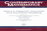 CONTEMPORARY MATHEMATICS 334 Topics in Algebraic … · Topics in algebraic geometry and geometric modeling : Workshop on Algebraic Geometry and Geometric Modeling, July 29-August